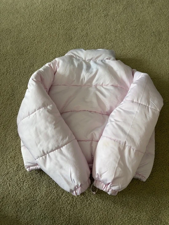 Juniors Light Pink Puffer Jacket - Picture 2 of 4